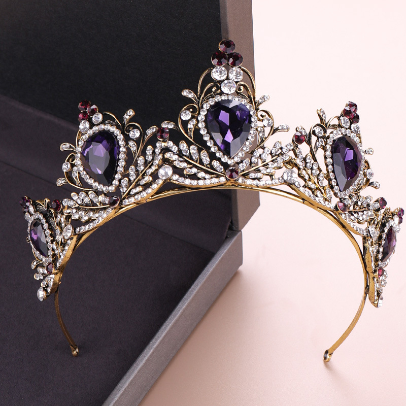 Women'S Hair Accessories Wedding - تاج أنيق للرأس بتصميم باروكي عتيق،