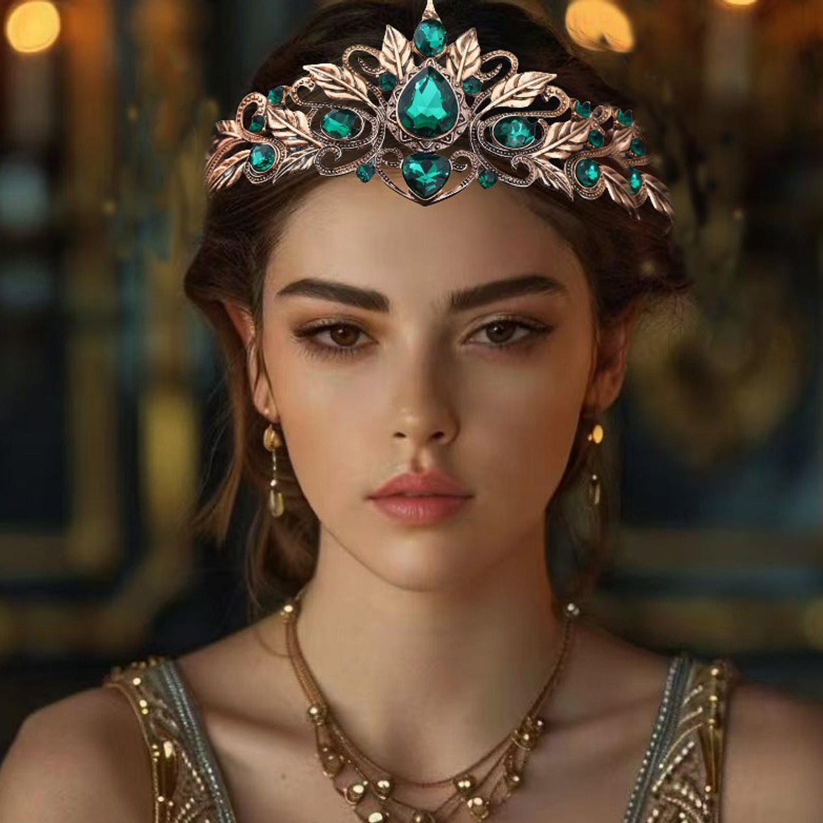 Women'S Hair Accessories Wedding - تاج شعر دائري على الطراز الباروكي