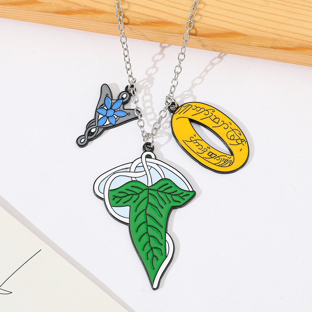 Women Accessories Trending - قلادة سيد الخواتم على شكل أوراق
