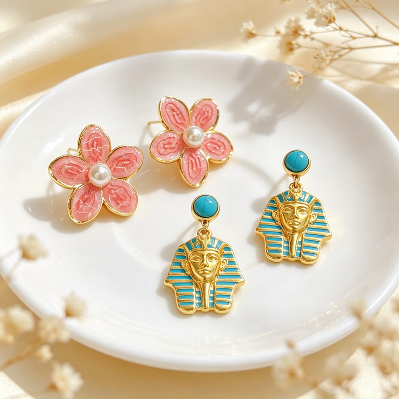 Women'S Egyptian Accessories - أقراط نسائية من الفولاذ المقاوم للصدأ