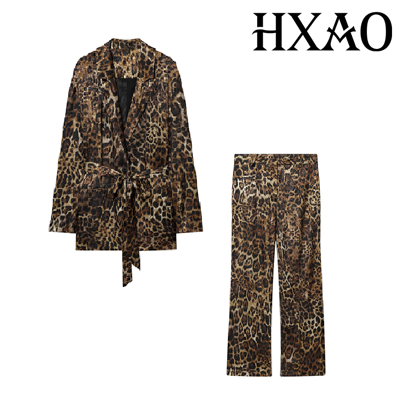 HXAO ليوبارد السراويل مجموعات  - مراجعة Women Electronic Accessories وسعره