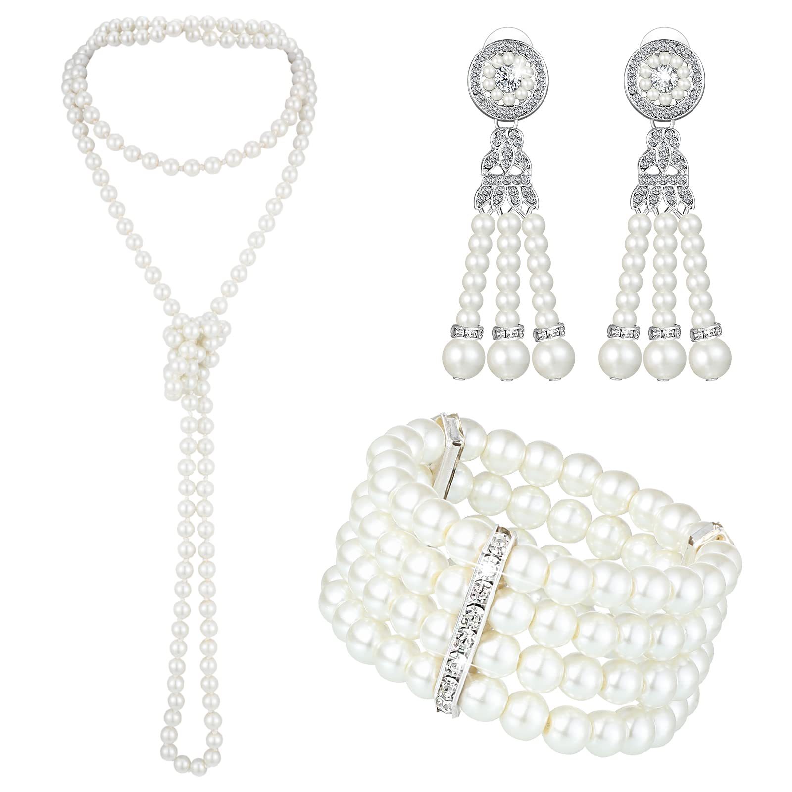 3-piece Set of Long Pearl Neck - مراجعة Women'S Accessories In The 1950S وسعره