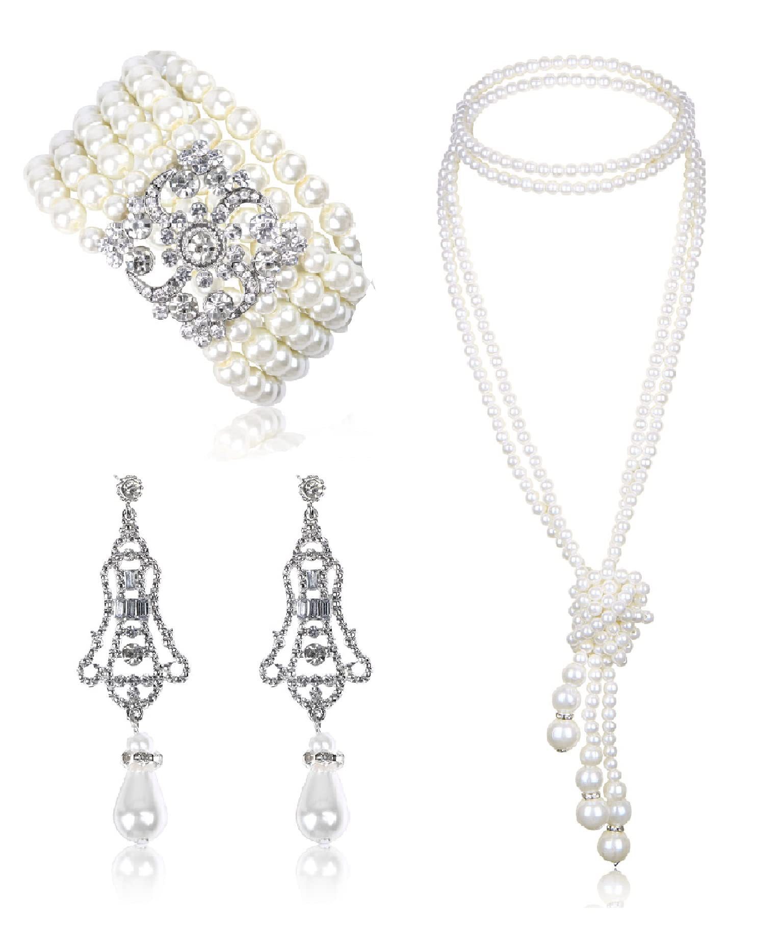 3-piece Set of Long Pearl Neck - مراجعة Women'S Accessories In The 1950S وسعره
