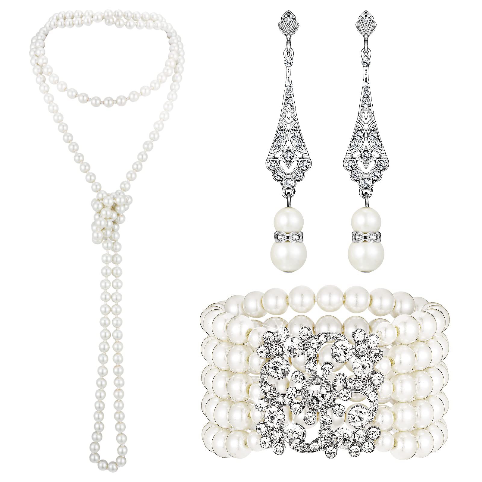 3-piece Set of Long Pearl Neck - مراجعة Women'S Accessories In The 1950S وسعره